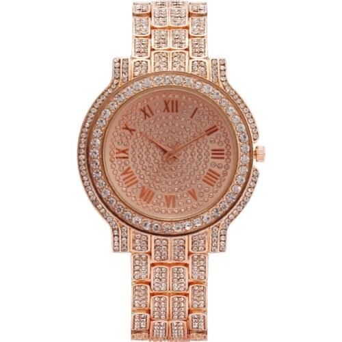 Women Watch With Diamond Wristwatch Ladies Top Luxury Rose Gold Womens Watches Diamond Female Clock Relogio Feminino