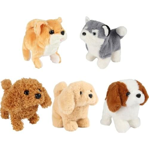 Electric Dog Realistic Interactive Puppy Toys Plush Stuffed Kids Xmas Gift
