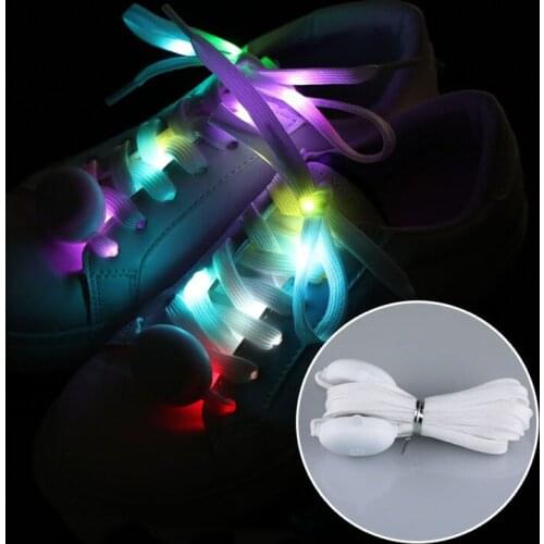 Luminous Shoelaces Athletic Sport Shoe Laces Glow In The Dark Night Running Fluorescent Color 120cm Halloween