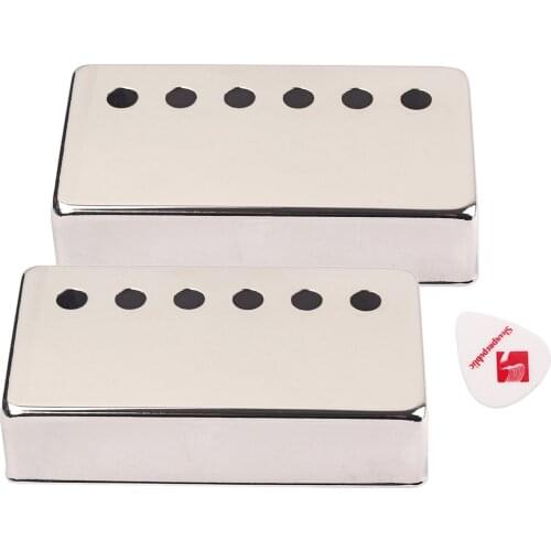 50mm Pole Spacing 16mm Height Humbucker Guitar Pickup Cover Nickel Plated for LP SG Eiphone Electric Guitar Parts