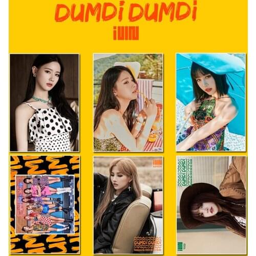 KPOP Gidle (G)I-DLE Yuqi Shuhua Soyeon Soojin Minnie Miyeon New Album DUMDi DUMDi Photo Self Adhesive Pictorial Poster New