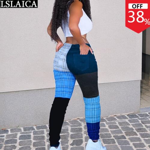 Loungewear Women Printing Patchwork Trousers Women Casual Elastic Waist Streetwear Pocket Fashion New Arrival Kobieta Spodnie