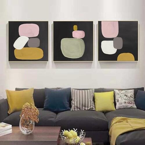 Minimalist Abstract Whatercolor Canvas Paintings Handpainted Wall Art Pictures Prints Girls Living Room Home Kitchen Decor