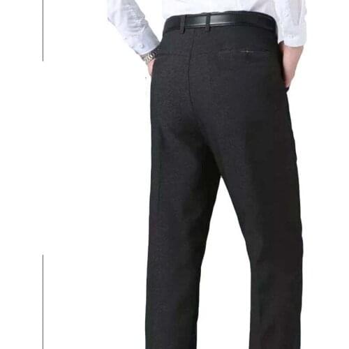 Men Dress Pants Black Grey Slim Fit Formal Business Pants Man Dress Suit Pants Asian Pants Leisure Suits Male Casual Trousers