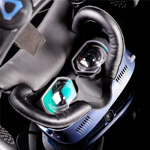 Soft Leather Sweat-proof Eye Mask Cover Face Pad for HTC COSMOS Elite VR Headset Accessories Right + Left Eye Mask Pad Set