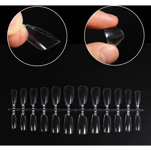 New Arrival Clear French False Nails Acrylic False Fake Nail Tips Full Cover Fasle Nail Art Fingernail Nail Art Manicure Tools
