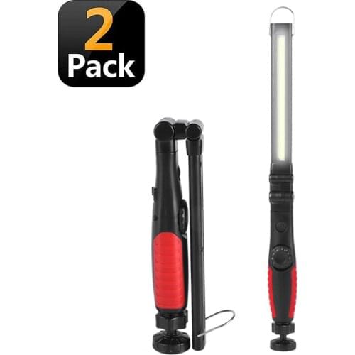 Rechargeable LED Work Light Foldable LED Flashlight Cordless Portable Magnetic COB LED Work Lights Inspection Light For Garage