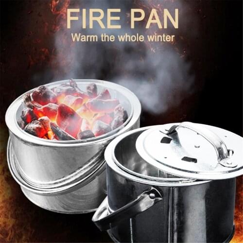 Portable BBQ Grill Round Charcoal Oven Stove Burner Outdoor Camping Picnic Barbecue Baking Furnace Heating Equipment 2020