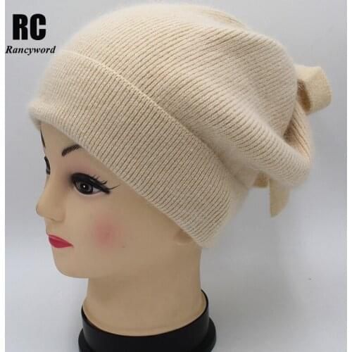 New Style Girl Women Winter hat Angora100% Double warm hat Skulies beanies Popular colors for girl