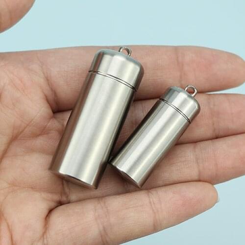Titanium Seal Bottle Waterproof Canister Titanium Pill Storage Bottle Outdoor Survival Tool