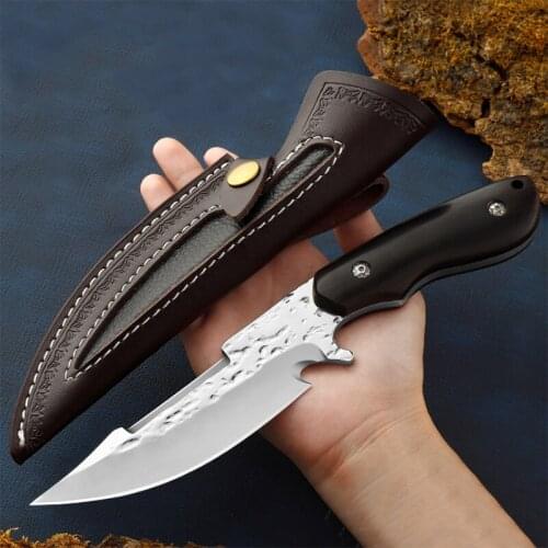 Outdoor high D2 steel blade manual self-defense integrated blade high-end collection quality Outdoor hunting tactical knife