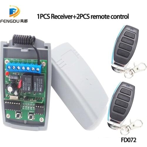 433MHz Universal Wireless Remote Control DC 12V 4CH Relay Receiver Module RF Switch 4 Button Remote Control Gate Garage opener