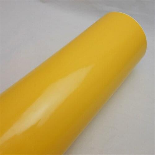Yellow Glossy Vinyl Film Gloss Vinyl Wrap With ADT Car Wrapping Third Generation Products