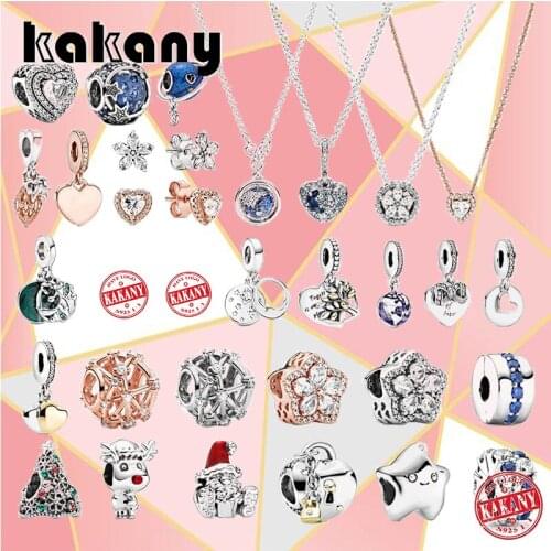 Kakany 2020 New High Quality 10% 925 Original Winter Series Cosmic Interstellar Travel Snowflake Pendant Female Fashion Diy Gift