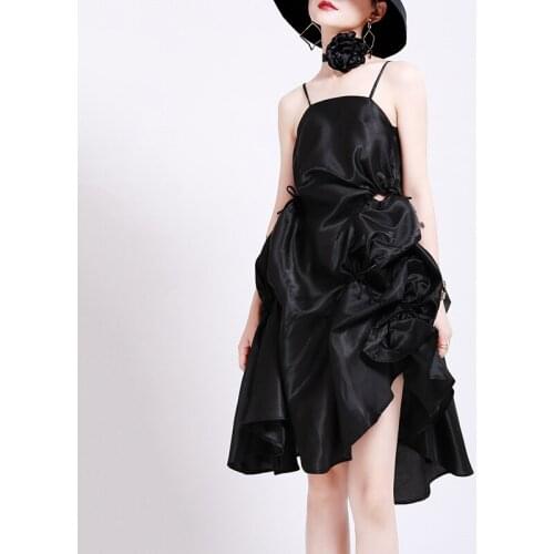 2021 New Summer High Quality Ladies Dress Loose Fashion Solid Color Women Dresses Irregular Casual Elegant Female Dress T257