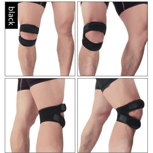 1Pc 4Colors Knee Support Pad Wrap Sleeve Nylon Neoprene Adjustable Breathable Anti Bump Outdoor Fitness Sportswear Leg Protector