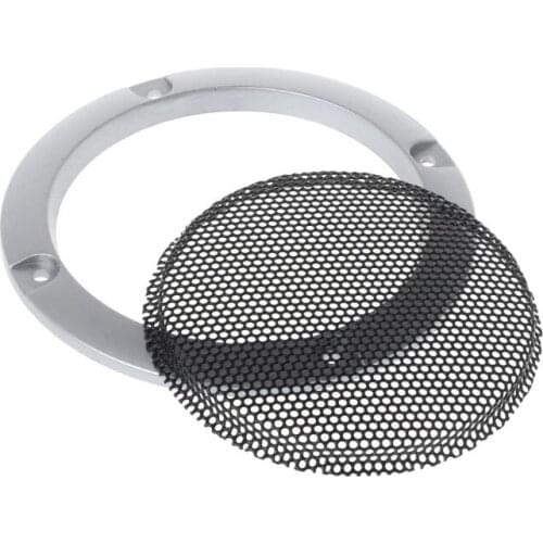 2PCS Speaker Grills 3" Protective Subwoofer Frame Grille Cover Steel Mesh Decorative Circle DIY Accessories R9UA