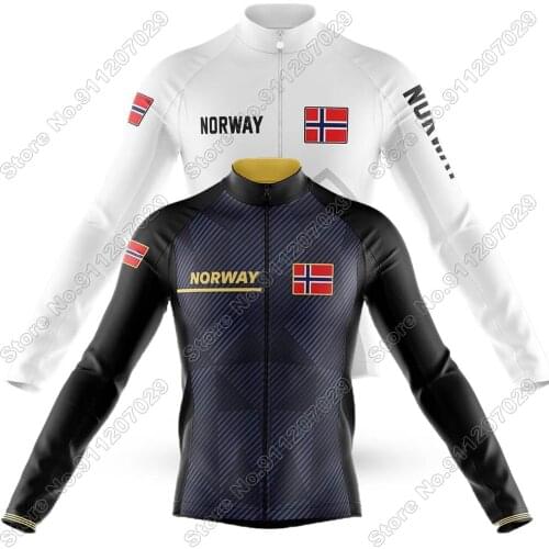 2021 Norway Cycling Jersey Long Sleeve Cycling Clothing Men Race Road Bike Shirts Bicycle Tops MTB Uniform Maillot