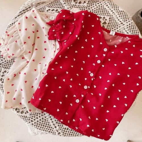 2021 new style girls Printed shirt fashion spring cotton girls blouse 1-6 years YT954
