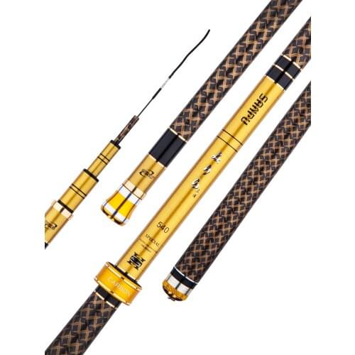 3.6m-7.2m Carp Fishing Rod Hand Canne De Pesca Ultra-light Super Hard Taiwan Fishing Pole 28-tune Fish Stick Fishing Tackle