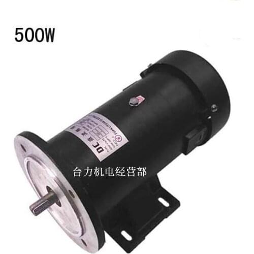 500W DC220V permanent magnet motor, round flange, horizontal and vertical dual purpose, 3/4HP, 1800 rpm, adjustable speed motor