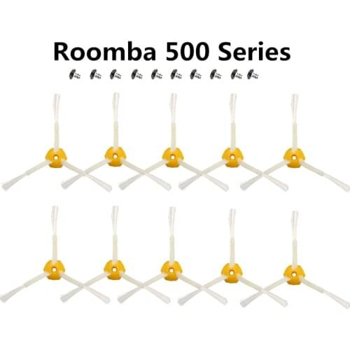 10pcs Accessories Three-paw-Side brush For Irobot Roomba 500 510 530 540 550 560 570 580 590 Robotic Vacuum Cleaner Spare Part