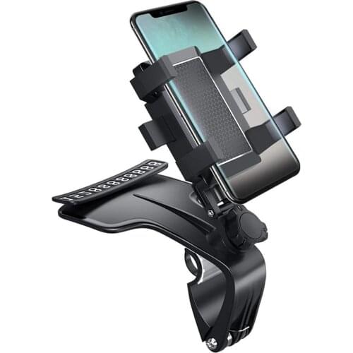 Car Multifunctional Mobile Phone Bracket 1200 Degree Sun Visor Mirror Dashboard Mount GPS Stand Phone Holder With Parking Card