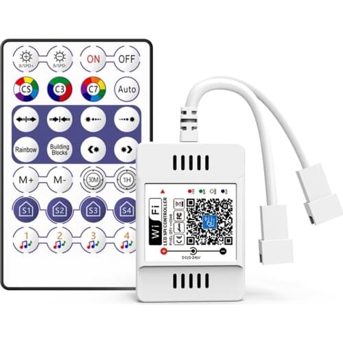 Magic Home SPI Wifi Wireless Mini Addressable Controller for WS2812B WS2811 RGB RGBW Led Strip Pixel Lamp Dc5v Dc12v-24v