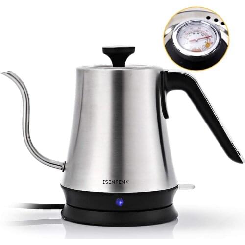 Water kettle 1200W ISENPENK 1L; Electric kettle with temperature Control; With swan neck
