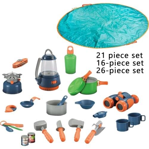 Kids Camping Play Tent, Toddler Outdoor Indoor Toys, Includs Tent, Play Food and Kitchen Pretend Play Accessories