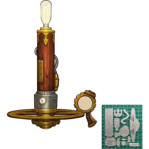 Steampunk Candle Die 2021 New Metal Cutting Dies Scrapbooking For Crafts Card Making Lights Layering Dies