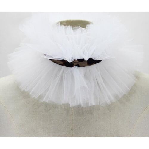 Gothic Victorian Ruffles Vintage Fake Ruff Collar Fancy Dress Costumes Collars Accessories