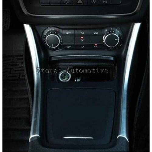 Matt ABS Chrome Center Console Strips Trim For Mercedes Benz A/GLA/CLA Class C117 W117 2012-2017 AMG Car Styling Accessory 2pcs