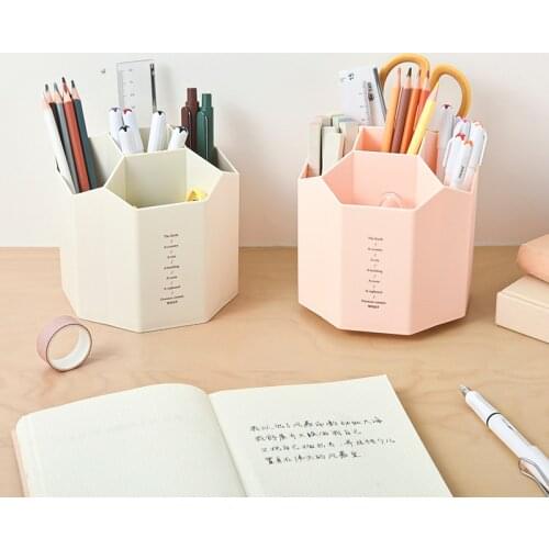 Multifunction 360 Degree Rotating Pen Holder Creative Large Capacity Desktop Storage Box Pencil Organizer School Stationery