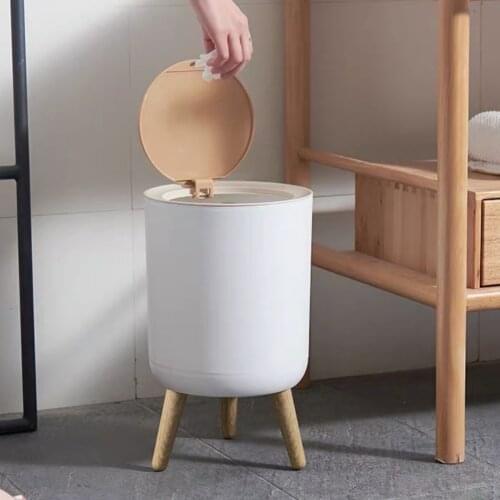 Trash Can держатель для мусорного Living Room Creative Simple Push-Type Bedroom With Lid Toilet Household Light Luxury INS Wind