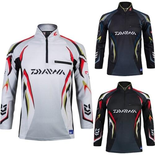 2019 New DAIWA Fishing Clothing Men Clothes Breathable Sun UV Protection Warm Fishing Jersey Sportswear Suit DAWA Fishing Shirt