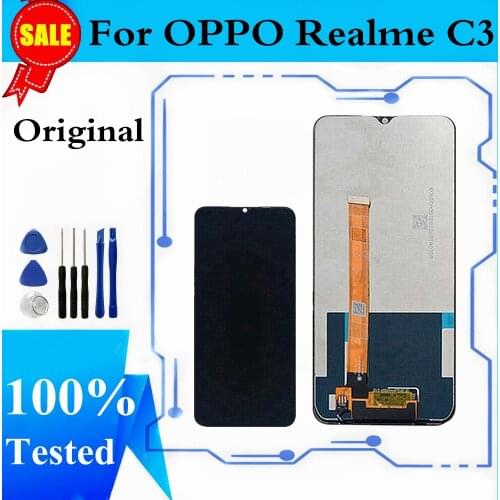 Orignal LCD For Realme C3 RMX2027 RMX2021 LCD Display Touch Screen Digitizer Assembly For OPPO Realme C3 C 3 Display Replacement