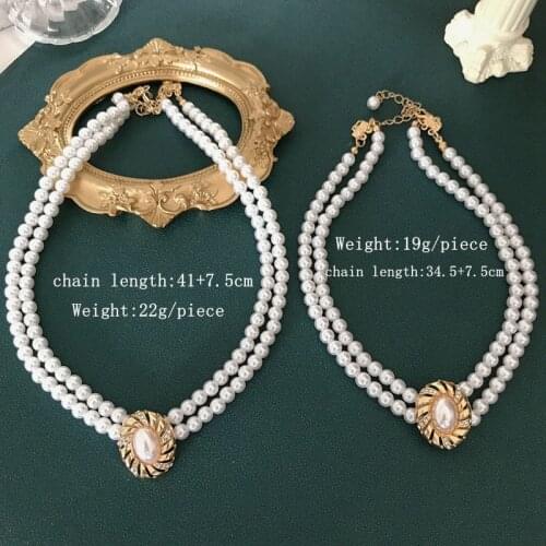 Korea Styles Imitation Pearl Cute Necklace, Choker Rhinestone Party Accessories For Women Girl