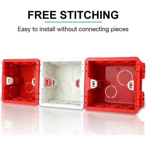 Switches Cassette Secret Stash Suitable wall box for type 86 dark outfit switch, socket, led step stair lighting mounting box