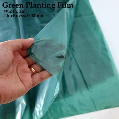 5~40m Width:2m Green Planting Film Vegetable Ginger Grow Mulch Film Garden Agriculture Greenhouse Film Plants Care Protect Cover