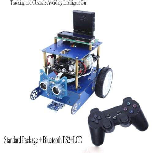 Scratch programming instructs robot makers to learn to track obstacles and avoid smart car kits