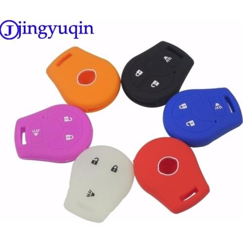 Jingyuqin Remote Silicone Key Case Cover For Nissan March Tiida Altima Armada Cube Juke Maxima Pathfinder Rogue Sentra Versa