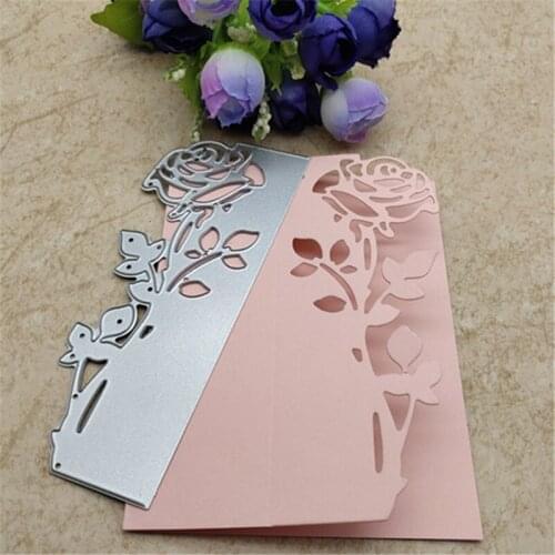 Rose Leaves border Metal Cutting Dies Stencils Scrapbooking Decorative Embossing Folder Carbon Steel Paper Card DIY Die Cuts