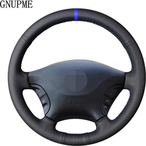 Hand-Stitched DIY Black Artificial Leather Car Steering Wheel Cover For Mercedes Benz W639 Viano Vito Volkswagen VW Crafter