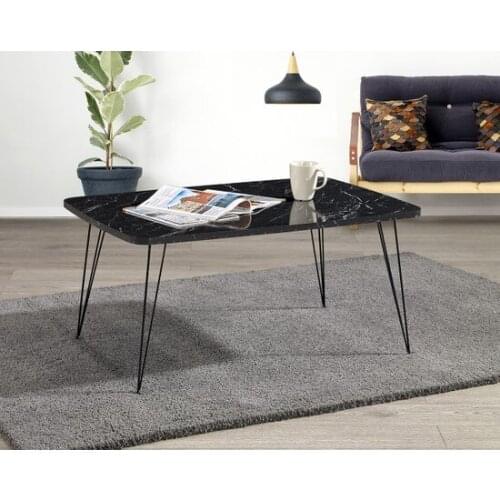 Modern Fancy Black Marble Pattern Medium Coffee table coffe table table basse