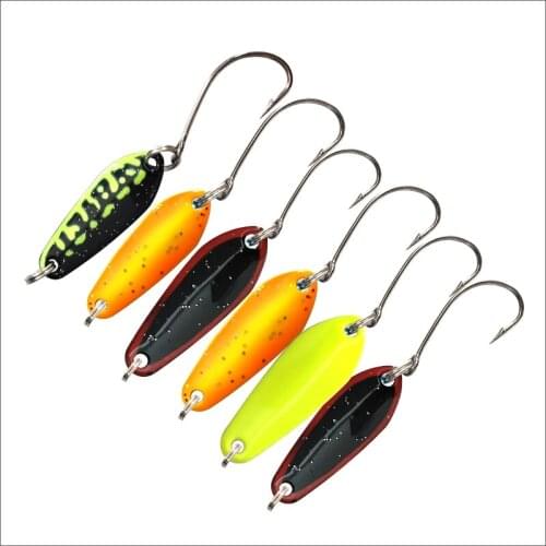 Sinking Wobblers Trout Trolling Fishing Metal Rotative Minnow Spoon Lure Set for Pike Blades Spoon Inline Spinner Bait Tail Hook