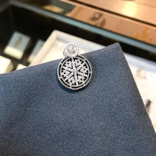 UMGODLY Fashion 1PC Snowflake Earring Luxury Brand Totem Cubic Zirconia Stones Mono Earring Women Party Jewelry Gift