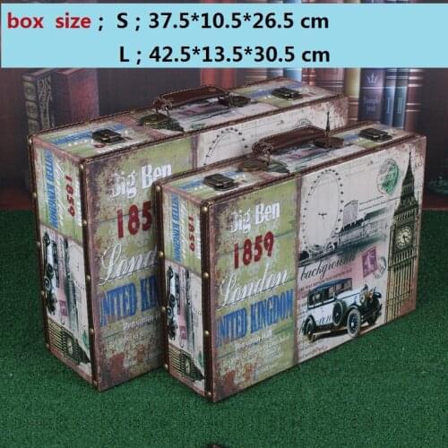 Box Storage box portable wooden storage makeup organizer caixa organizadora Wooden box cajas organizadoras props decoration