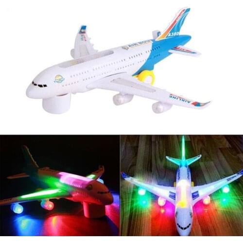 Funny Moving Flashing Lights Sounds Musical Electric Airplane Aircraft Kids Toy