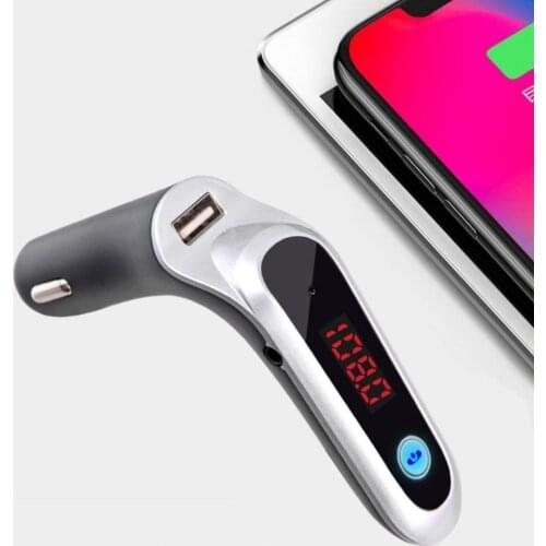 1pc Car Kit Bluetooth Handsfree FM Transmitter Cigarette MP3 Car Type USB Player Lighter Radio Automobile Accessories Charg F1J4